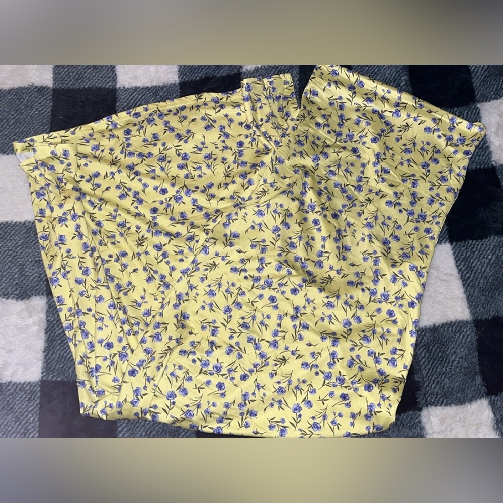 SHEIN Yellow Floral Maxi Dress